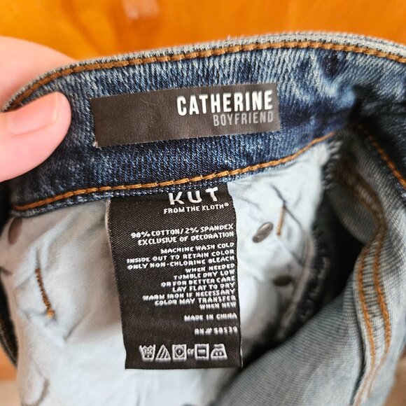 NWT Kut from the Kloth Catherine Boyfriend Jean Dark Wash Denim 18W - Picture 8 of 9